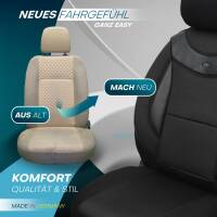 Sitzbezüge für Volvo C40 Recharge ab 2021 (Schwarz) HEST03 | Mit ABE
