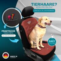 Sitzbezüge für Mercedes EQB X243 ab 2021 (Schwarz-Rot) ATHN302 | Mit ABE