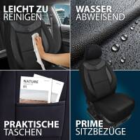 Sitzbezüge für Jeep Grand Cherokee WH ab 2005-2010 (Schwarz) HEST03 | Mit ABE