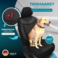 Sitzbezüge für Nissan Townstar ab 2021 (Schwarz) HEST03 | Mit ABE