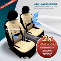 Sitzbezüge für Mercedes GLA X156 ab 2014-2019 (Schwarz- Beige) ATHN305 | Mit ABE