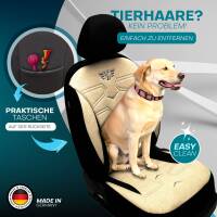 Sitzbezüge für Mercedes GLA X156 ab 2014-2019 (Schwarz- Beige) ATHN305 | Mit ABE