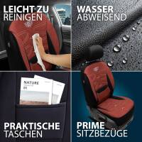 Sitzbezüge für Nissan Qashqai 1 J10 ab 2006-2013 (Schwarz-Rot) ATHN302 | Mit ABE