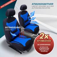 Sitzbezüge für Citroen C3 2 ab 2009-2017 (Schwarz-Blau) HEPH6 | Mit ABE