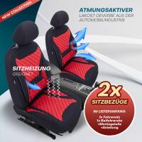 Sitzbezüge für VW Jetta 5 ab 2011-2016 (Schwarz-Rot) HEPH2 | Mit ABE