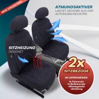 Sitzbezüge für Ford Mondeo 5 ab 2014 (Schwarz) HEPH4 | Mit ABE