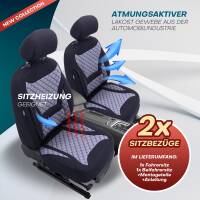 Sitzbezüge für Honda Civic 10 ab 2015-2021 (Schwarz-Grau) HEPH1 | Mit ABE