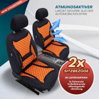 Sitzbezüge für Chevrolet Malibu ab 1978-1982 (Schwarz-Orange) HEPH3