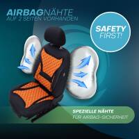 Sitzbezüge für Honda Civic 10 ab 2015-2021 (Schwarz-Orange) HEPH3
