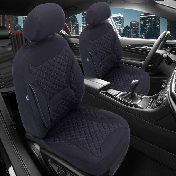 Sitzbezüge für Kia Sorento 1 JC ab 2002-2009 (Schwarz) HEPH4 | Mit ABE