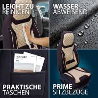 Sitzbezüge für Maserati Quattroporte 6 ab 2012 (Braun- Beige) MERT2 | Mit ABE
