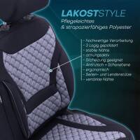 Sitzbezüge für Volvo XC40 ab 2017 (Schwarz-Grau) HEPH1 | Mit ABE