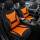 Sitzbezüge für Nissan NP300 Navara 3 ab 2005-2015 (Schwarz-Orange) HEPH3 | Mit ABE
