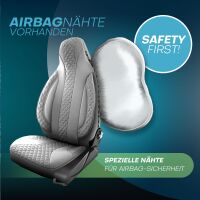 Pilot Sitzbezüge für Seat Ibiza 3 6L ab 2002-2008 (Grau) ZARA409 | Mit ABE