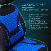 Sitzbezüge für BMW X5 F15 ab 2013-2018 (Schwarz-Blau) HEPH6 | Mit ABE