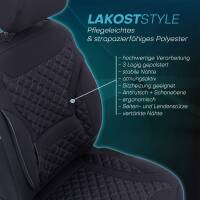 Sitzbezüge für Toyota Avensis T25 ab 2003-2008 (Schwarz) HEPH4 | Mit ABE