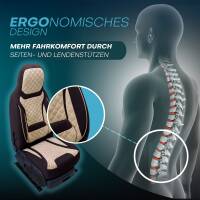 Sitzbezüge für Peugeot 2008 1 ab 2013-2019 (Braun- Beige) MERT2