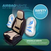 Sitzbezüge für Chevrolet Cruze J300 ab 2008-2016 (Braun- Beige) MERT2 | Mit ABE