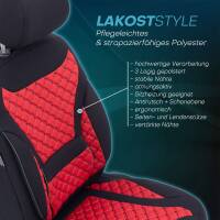 Sitzbezüge für Audi Q3 Sportback ab 2019 (Schwarz-Rot) HEPH2