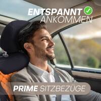 Sitzbezüge für Toyota Land Cruiser J30 ab 2021 (Schwarz-Orange) HEPH3 | Mit ABE