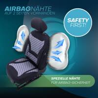 Sitzbezüge für Ford Tourneo Transit Courier ab 2014-2022 (Schwarz-Grau) HEPH1