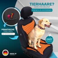 Sitzbezüge für Nissan Primastar ab 2002-2016 (Schwarz-Orange) HEPH3 | Mit ABE
