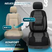 Sitzbezüge für Opel Mokka A ab 2012-2019 (Schwarz-Grau) HADE2K24 | Mit ABE