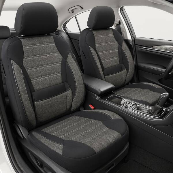Sitzbezüge für Toyota Proace Verso Kasten 2 ab 2016 (Schwarz-Grau) HADE2K24 | Mit ABE