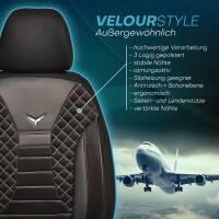 Autositzbezug Universal Standard (Schwarz-Rot-Raute) JOLT808