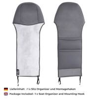 Schonbezug Organizer passend für Peugeot 107 ab 2005-2014 Grau