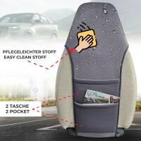 Schonbezug Organizer passend für Peugeot 5008 1 ab 2009-2017 Grau