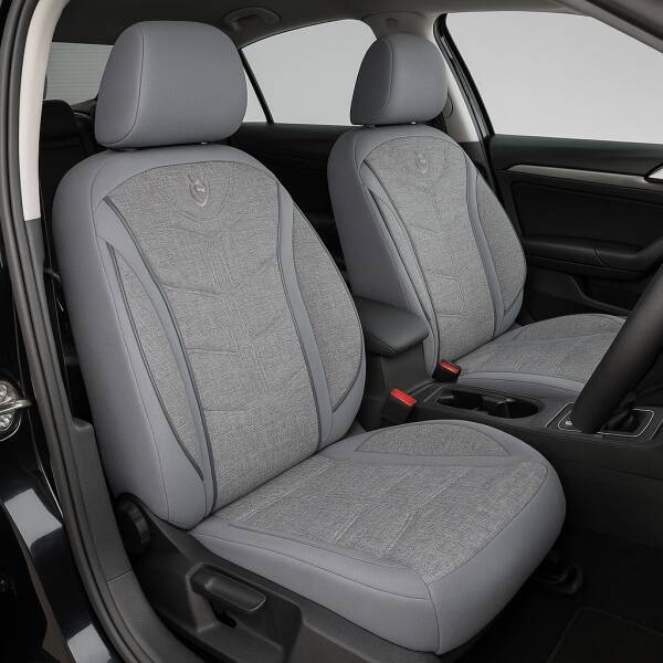 Prime Sitzbezüge für Chevrolet Aveo T250 ab 2006-2011 (Grau) MT1 | Mit ABE