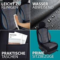 Prime Sitzbezüge für Mitsubishi ASX ab 2010 (Schwarz-Blau) MT3 | Mit ABE