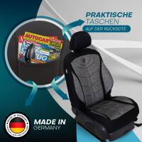 Prime Sitzbezüge für Skoda Fabia 1 ab 1999-2007 (Schwarz-Dunkelgrau) MT4