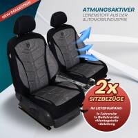 Prime Sitzbezüge für Kia Picanto 3 ab 2017 (Schwarz-Dunkelgrau) MT4 | Mit ABE