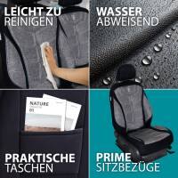 Prime Sitzbezüge für Audi A8 D3 ab 2002-2009 (Schwarz-Weiß) MT5