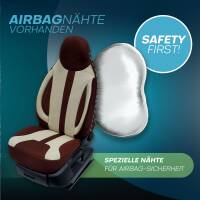 Pilot Sitzbezüge für Audi A6 C7 ab 2010-2018 (Braun-Beige) ZARA412 | Mit ABE