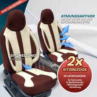 Pilot Sitzbezüge für Hyundai H-1 2. Gen. ab 2008-2020 (Braun-Beige) ZARA412 | Mit ABE