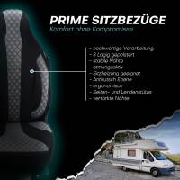 Pilot Wohnmobil Sitzbezüge für Roller Team 892 (Schwarz-Grau) WOHN401