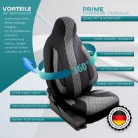 Pilot Wohnmobil Sitzbezüge für Frankia Charisma F 700 (Schwarz-Grau) WOHN401