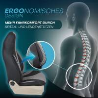 Pilot Wohnmobil Sitzbezüge für Amadeus 7000 Half-Bunk 640 (Schwarz-Grau) WOHN401