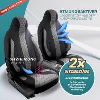 Pilot Wohnmobil Sitzbezüge für Sea View RV 4000 (Schwarz-Grau) WOHN401