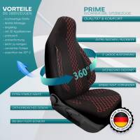 Pilot Wohnmobil Sitzbezüge für McLouis Glen Plus 1500 (Schwarz-Rot) WOHN402