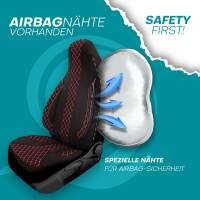 Pilot Wohnmobil Sitzbezüge für Dynamax Isata 5 (Schwarz-Rot) WOHN402