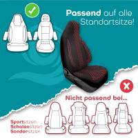 Pilot Wohnmobil Sitzbezüge für Mobilvetta Indietro 540 (Schwarz-Rot) WOHN402