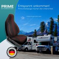 Pilot Wohnmobil Sitzbezüge für Phoenix Reisemobile Travelo 640 (Schwarz-Rot) WOHN402
