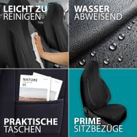 Pilot Wohnmobil Sitzbezüge für Dethleffs Junior II 650 (Schwarz) WOHN403