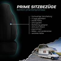 Pilot Wohnmobil Sitzbezüge für Tri-R Transport T25i (Schwarz) WOHN403