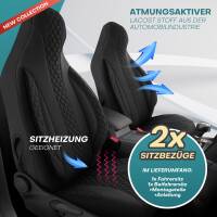 Pilot Wohnmobil Sitzbezüge für Carado Etrusco C 638 (Schwarz) WOHN404