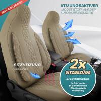 Pilot Wohnmobil Sitzbezüge für Bürstner Passat 650 SK (Beige) WOHN405